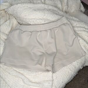 Women's High-Rise Sandwash Pull-On Shorts - A New Day™ Off-White